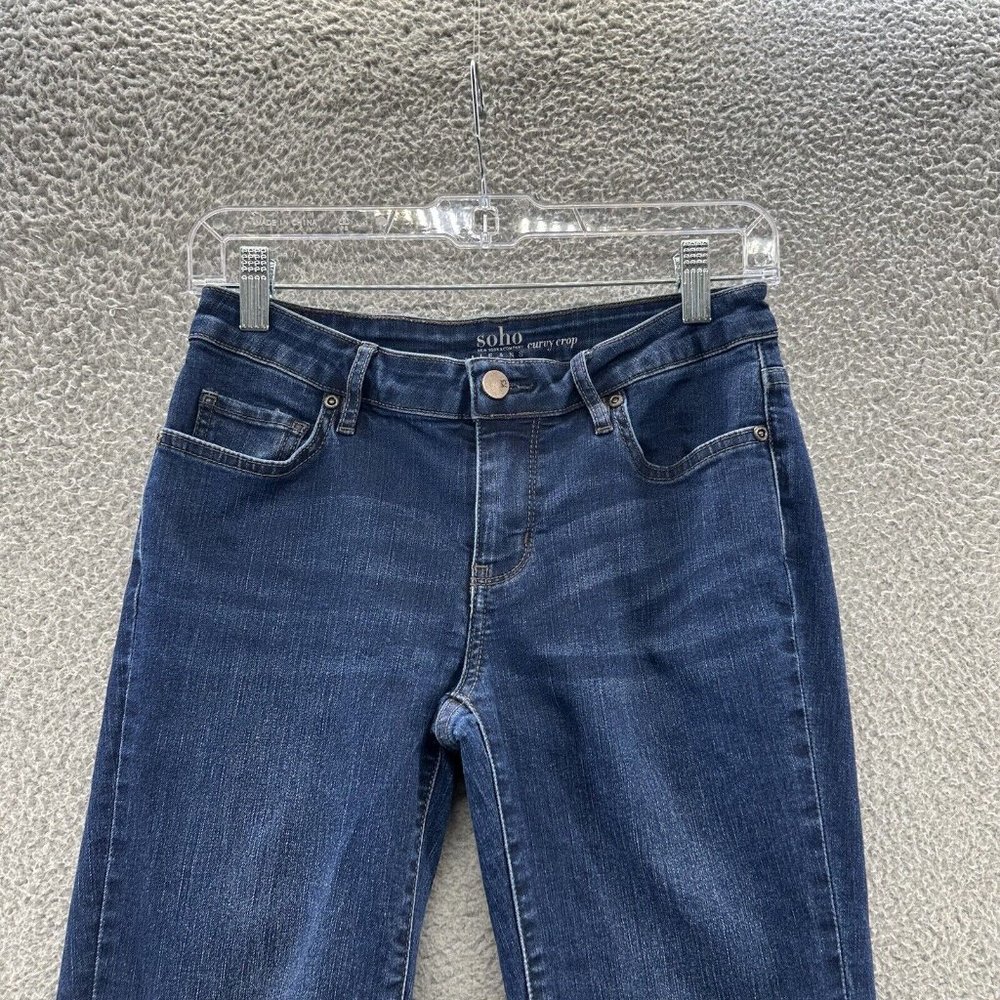 Soho Jeans Women's 2 Blue Denim Curvy Crop Jeans Size 2 - Picture 2 of 15